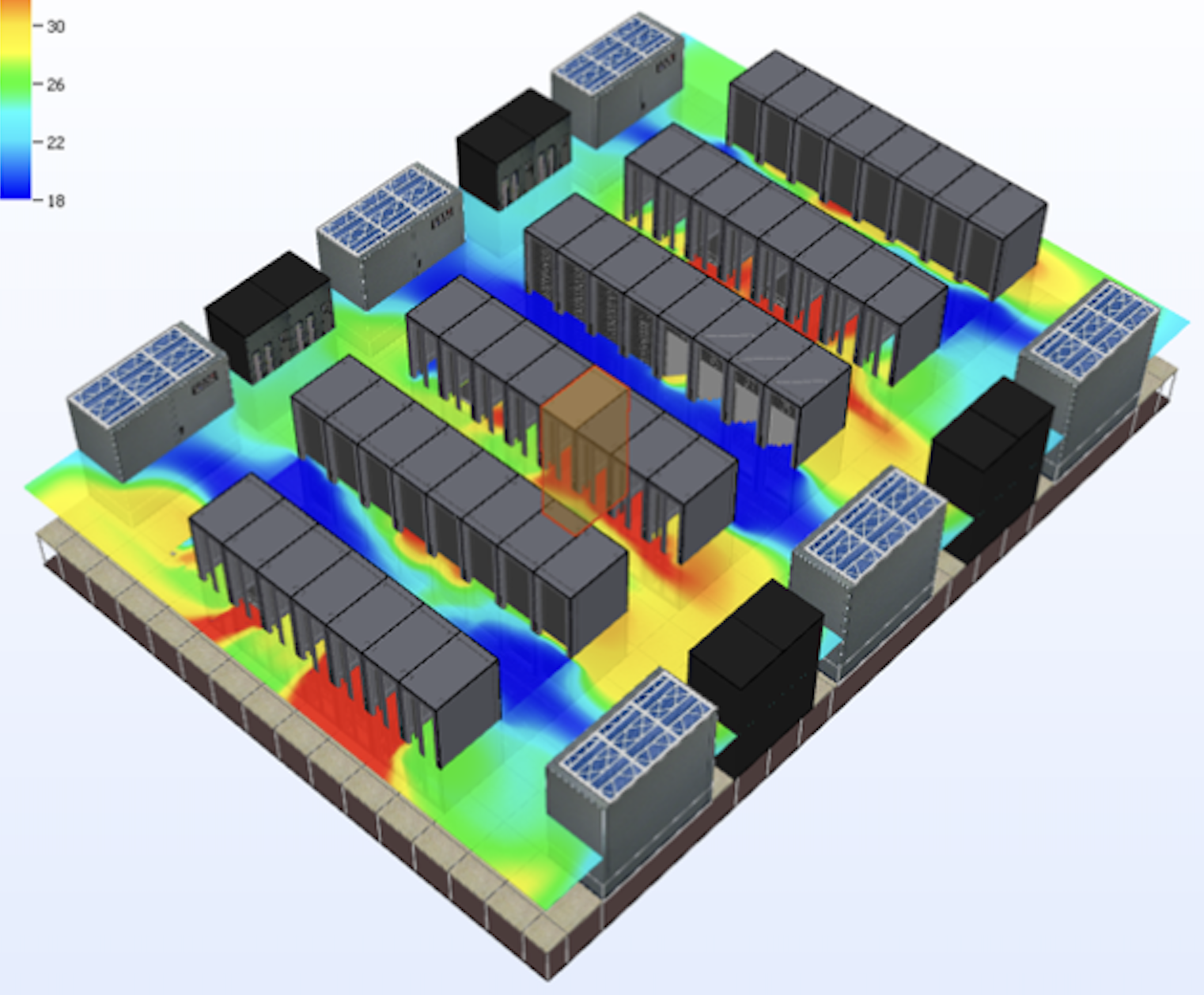 Data centre CFD thermal map