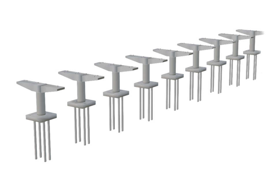 Viaduct piers — structural model